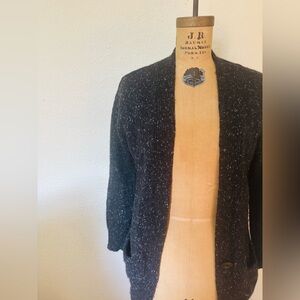 Speckled white+warren cashmere cardigan